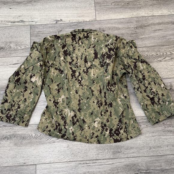 U.S. Navy NWU Type III Shirt Mens Large Short Green Digital Camo Ripstop Uniform - Picture 3 of 10